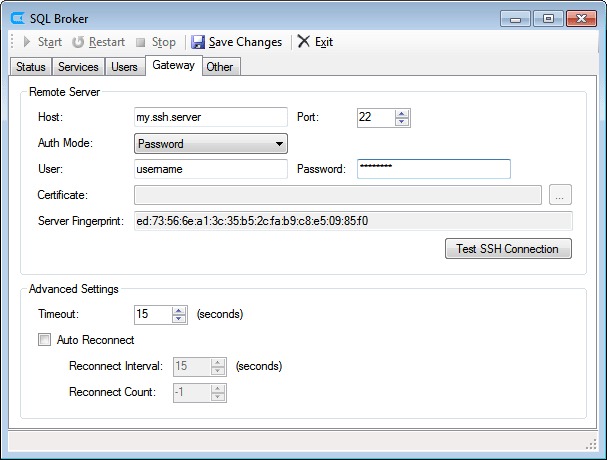 connect sql server to salesforce: through linked server connecting through an ssh tunnel